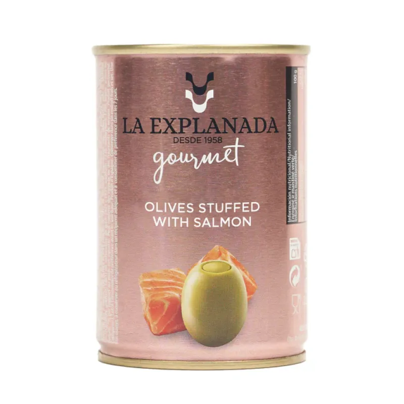 Măsline Gourmet umplute cu somon, 300ml/280g